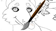 Coloring fox